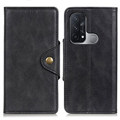 Coque Portefeuille Livre Cuir Etui Clapet N06P pour Oppo Reno5 A Noir