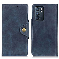 Coque Portefeuille Livre Cuir Etui Clapet N06P pour Oppo Reno6 5G Bleu