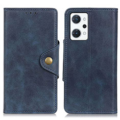 Coque Portefeuille Livre Cuir Etui Clapet N06P pour Oppo Reno7 A Bleu