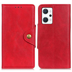 Coque Portefeuille Livre Cuir Etui Clapet N06P pour Oppo Reno7 A Rouge