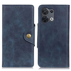 Coque Portefeuille Livre Cuir Etui Clapet N06P pour Oppo Reno8 5G Bleu