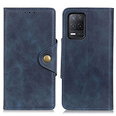 Coque Portefeuille Livre Cuir Etui Clapet N06P pour Realme 8 5G Bleu