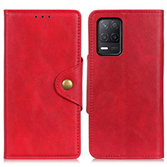 Coque Portefeuille Livre Cuir Etui Clapet N06P pour Realme 8 5G Rouge