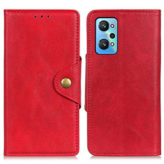 Coque Portefeuille Livre Cuir Etui Clapet N06P pour Realme GT Neo 3T 5G Rouge