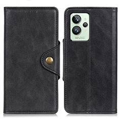 Coque Portefeuille Livre Cuir Etui Clapet N06P pour Realme GT2 Pro 5G Noir