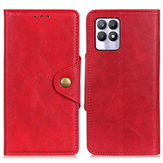 Coque Portefeuille Livre Cuir Etui Clapet N06P pour Realme Narzo 50 4G Rouge