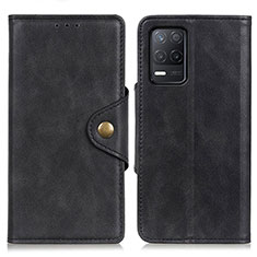 Coque Portefeuille Livre Cuir Etui Clapet N06P pour Realme V13 5G Noir