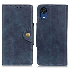 Coque Portefeuille Livre Cuir Etui Clapet N06P pour Samsung Galaxy A03 Core Bleu