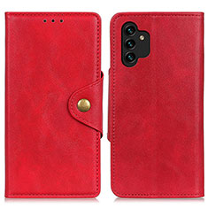 Coque Portefeuille Livre Cuir Etui Clapet N06P pour Samsung Galaxy A13 4G Rouge