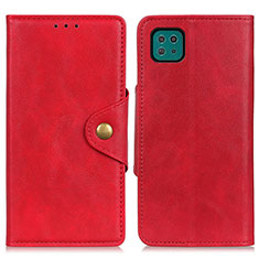 Coque Portefeuille Livre Cuir Etui Clapet N06P pour Samsung Galaxy A22s 5G Rouge