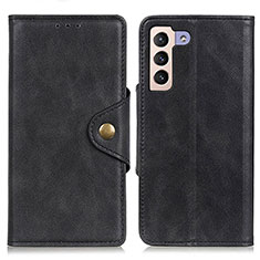 Coque Portefeuille Livre Cuir Etui Clapet N06P pour Samsung Galaxy S21 Plus 5G Noir