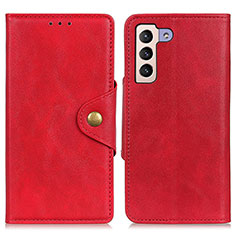 Coque Portefeuille Livre Cuir Etui Clapet N06P pour Samsung Galaxy S21 Plus 5G Rouge