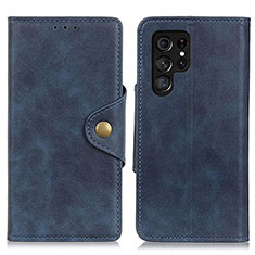 Coque Portefeuille Livre Cuir Etui Clapet N06P pour Samsung Galaxy S21 Ultra 5G Bleu