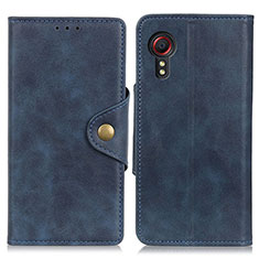 Coque Portefeuille Livre Cuir Etui Clapet N06P pour Samsung Galaxy XCover 5 SM-G525F Bleu