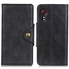 Coque Portefeuille Livre Cuir Etui Clapet N06P pour Samsung Galaxy XCover 5 SM-G525F Noir