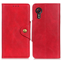 Coque Portefeuille Livre Cuir Etui Clapet N06P pour Samsung Galaxy XCover 5 SM-G525F Rouge