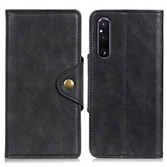 Coque Portefeuille Livre Cuir Etui Clapet N06P pour Sony Xperia 1 V Noir