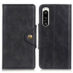 Coque Portefeuille Livre Cuir Etui Clapet N06P pour Sony Xperia 5 IV Noir