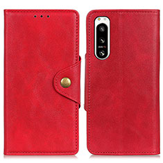 Coque Portefeuille Livre Cuir Etui Clapet N06P pour Sony Xperia 5 IV Rouge