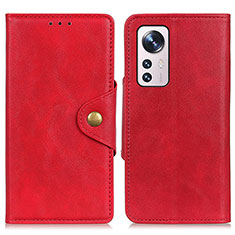 Coque Portefeuille Livre Cuir Etui Clapet N06P pour Xiaomi Mi 12X 5G Rouge