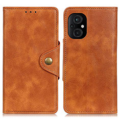 Coque Portefeuille Livre Cuir Etui Clapet N06P pour Xiaomi Poco M5 4G Marron