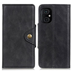 Coque Portefeuille Livre Cuir Etui Clapet N06P pour Xiaomi Poco M5 4G Noir