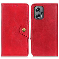 Coque Portefeuille Livre Cuir Etui Clapet N06P pour Xiaomi Redmi Note 12 Turbo 5G Rouge