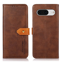 Coque Portefeuille Livre Cuir Etui Clapet N07P pour Google Pixel 8 5G Marron