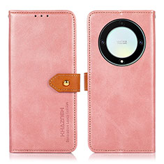 Coque Portefeuille Livre Cuir Etui Clapet N07P pour Huawei Honor X9a 5G Rose