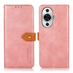 Coque Portefeuille Livre Cuir Etui Clapet N07P pour Huawei Nova 11 Rose