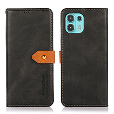 Coque Portefeuille Livre Cuir Etui Clapet N07P pour Motorola Moto Edge 20 Lite 5G Noir