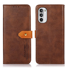 Coque Portefeuille Livre Cuir Etui Clapet N07P pour Motorola Moto Edge (2022) 5G Marron