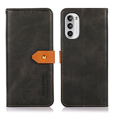 Coque Portefeuille Livre Cuir Etui Clapet N07P pour Motorola Moto Edge (2022) 5G Noir