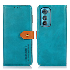 Coque Portefeuille Livre Cuir Etui Clapet N07P pour Motorola Moto Edge 30 5G Cyan