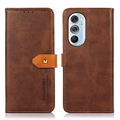 Coque Portefeuille Livre Cuir Etui Clapet N07P pour Motorola Moto Edge 30 Pro 5G Marron