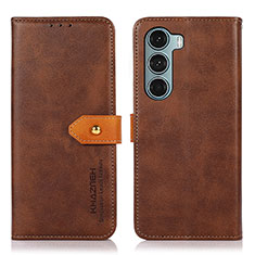 Coque Portefeuille Livre Cuir Etui Clapet N07P pour Motorola Moto Edge S30 5G Marron