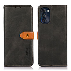 Coque Portefeuille Livre Cuir Etui Clapet N07P pour Motorola Moto G 5G (2022) Noir