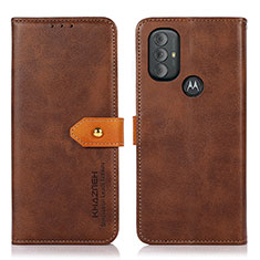 Coque Portefeuille Livre Cuir Etui Clapet N07P pour Motorola Moto G Play (2023) Marron