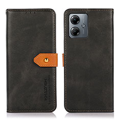 Coque Portefeuille Livre Cuir Etui Clapet N07P pour Motorola Moto G14 Noir