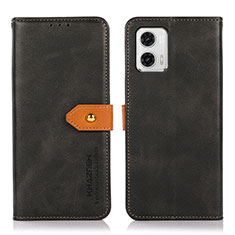 Coque Portefeuille Livre Cuir Etui Clapet N07P pour Motorola Moto G73 5G Noir