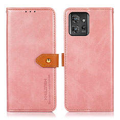 Coque Portefeuille Livre Cuir Etui Clapet N07P pour Motorola ThinkPhone 5G Rose