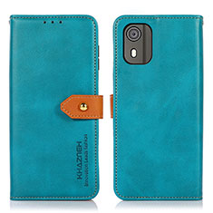 Coque Portefeuille Livre Cuir Etui Clapet N07P pour Nokia C02 Cyan