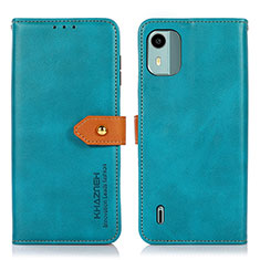 Coque Portefeuille Livre Cuir Etui Clapet N07P pour Nokia C12 Cyan