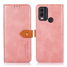 Coque Portefeuille Livre Cuir Etui Clapet N07P pour Nokia C22 Rose