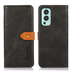 Coque Portefeuille Livre Cuir Etui Clapet N07P pour OnePlus Nord 2 5G Noir