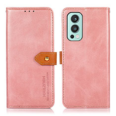 Coque Portefeuille Livre Cuir Etui Clapet N07P pour OnePlus Nord 2 5G Rose