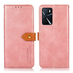 Coque Portefeuille Livre Cuir Etui Clapet N07P pour Oppo A16 Rose