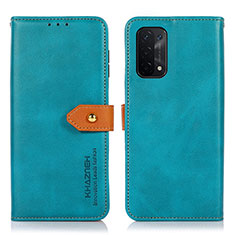 Coque Portefeuille Livre Cuir Etui Clapet N07P pour Oppo A54 5G Cyan