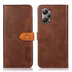 Coque Portefeuille Livre Cuir Etui Clapet N07P pour Oppo K10 Pro 5G Marron