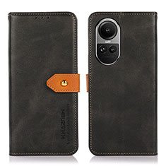 Coque Portefeuille Livre Cuir Etui Clapet N07P pour Oppo Reno10 5G Noir